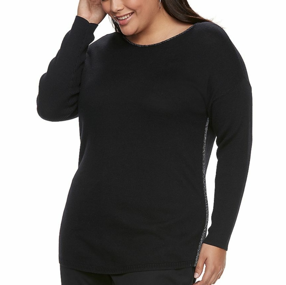 Apt. 9 Sparkle Boatneck Long Sleeve Sweater NWT